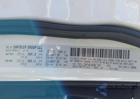 2015 Jeep Cherokee Latitude из США, поврежденный, VIN 1C4PJLCB0FW616538